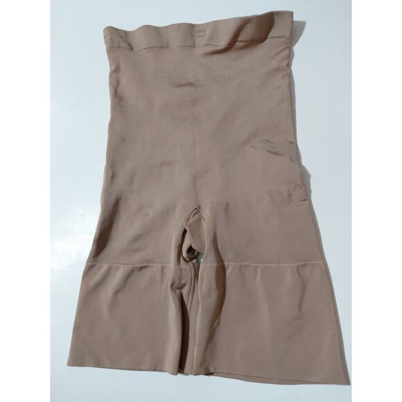 Spanx Slim Cognito LG High Waist Mid Thigh Shaper Tan Super Compression - Picture 1 of 6
